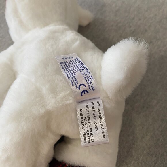 Aurora Red White Black Plaid Hooves Antlers White Holiday Reindeer 10" 2020 - Picture 11 of 12